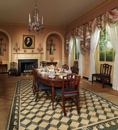 A view of the fireplace wall of the Baltimore Room at The Met