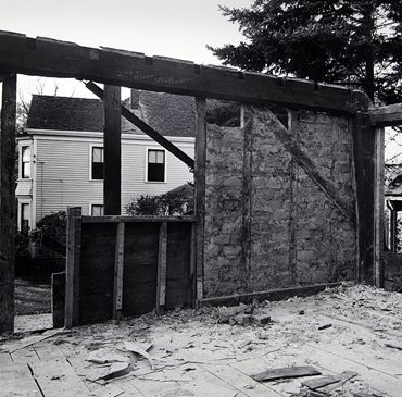 The Hart House in a 1936 black and white photograph showing the plaster and brick fill (nogging) between the exterior and interior walls
