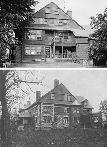 Photograph of the Metcalfe House from George William Sheldon, Artistic Country-Seats (1886) under a photograph of the Tilton House. Library of Congress.