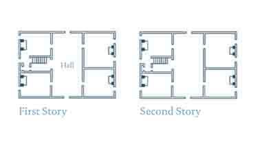 A floor plan of Van Rensselaer Hall.