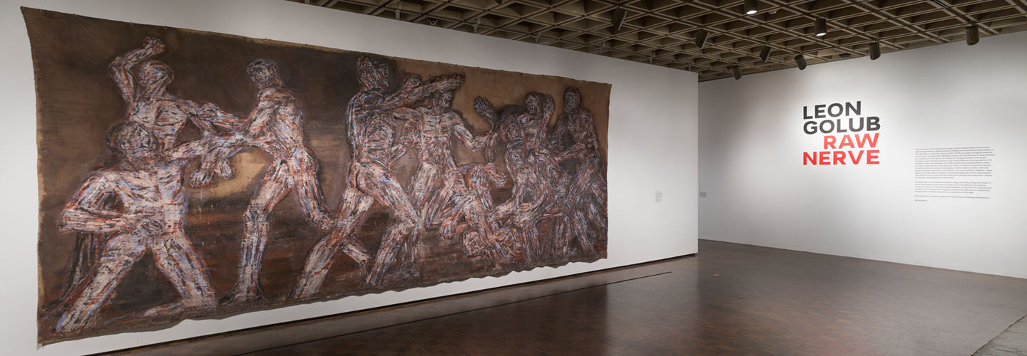 Exhibition view of Leon Golub: Raw Nerve at The Met Breuer