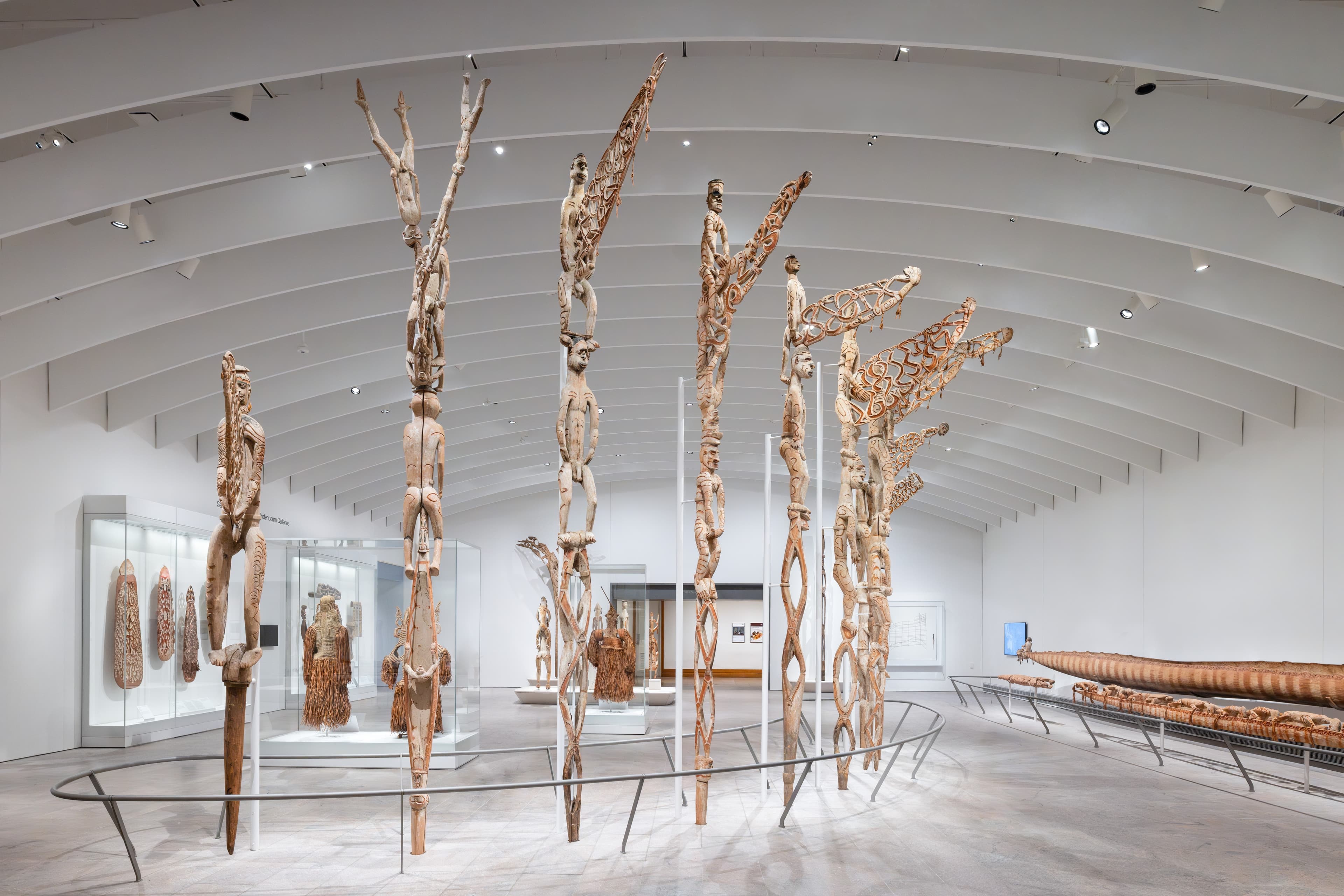 Installation view of the Arts of Oceania galleries. Photo by Bridgit Beyer.